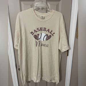 Comfort Colors “Baseball Nana” cream/rose gold short sleeve t-shirt. Sz. XL.